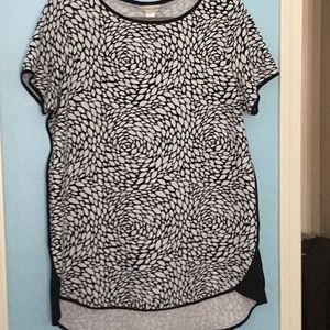 Black & white high low tunic